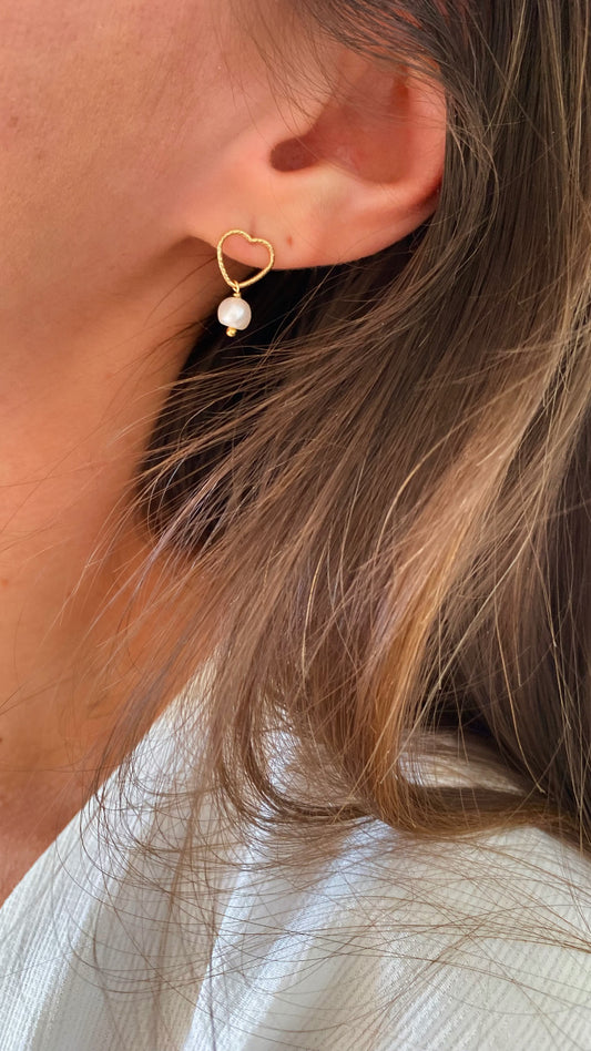 Boucles d'oreilles Milano - or laminé