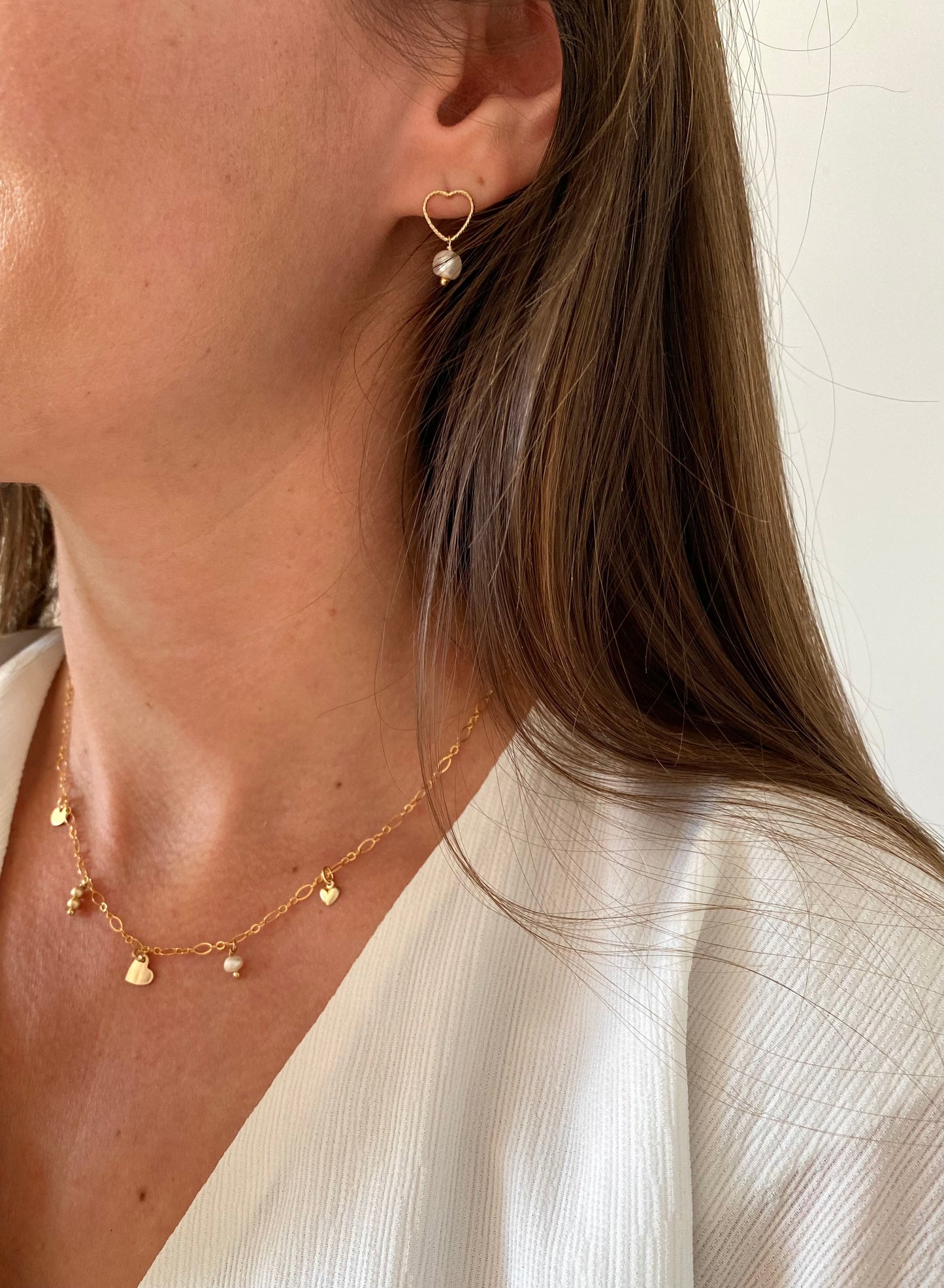 Boucles d'oreilles Milano - or laminé